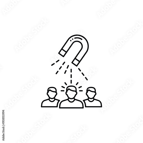 Leaders Influencing Followers in a Captivating Scene, Vector Illustration