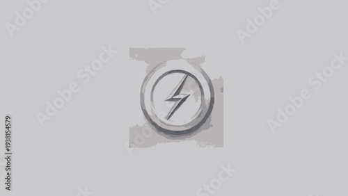 Electric Power Symbol - Modern Technology Icon Design