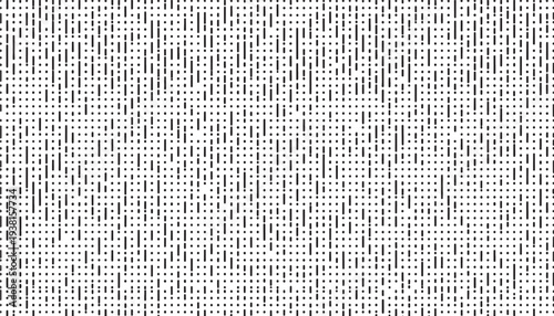 Pattern of black vertical dash marks and dots on a white background creates a textured, abstract visual effect ideal for graphic design.