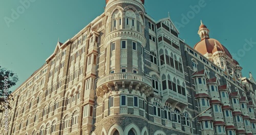 Mumbai, India. General View On Taj Mahal Palace Is Heritage, Five-star, Luxury Hotel In Colaba Area Of Mumbai Situated Next To Gateway Of India. Finest Hotel In East. Every Day Life Of India. Busy