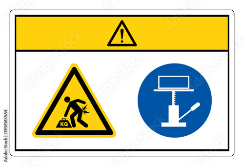 Caution Lift Hazard Symbol Sign,Vector Illustration, Isolated On White Background Label.EPS10