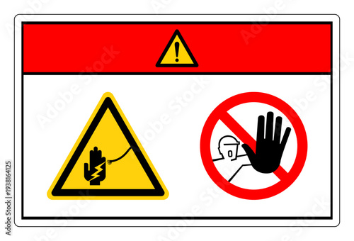 Danger Electrical Hazard Stay Away Symbol Sign ,Vector Illustration, Isolate On White Background Label. EPS10