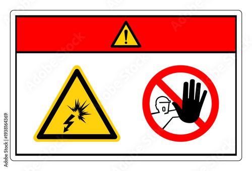 Danger Electrical Hazard Stay Away Symbol Sign ,Vector Illustration, Isolate On White Background Label. EPS10