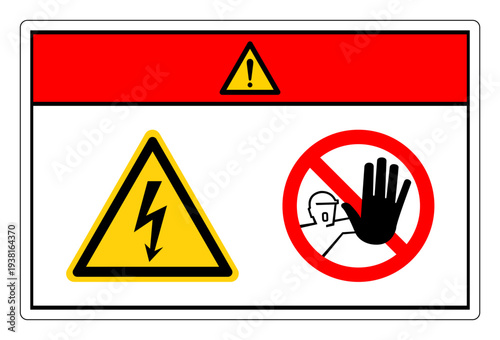 Danger Electrical Hazard Stay Away Symbol Sign ,Vector Illustration, Isolate On White Background Label. EPS10