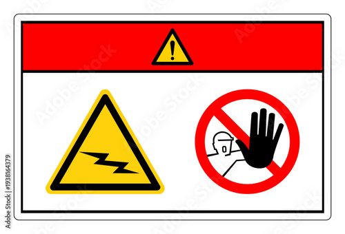 Danger Electrical Hazard Stay Away Symbol Sign ,Vector Illustration, Isolate On White Background Label.EPS10