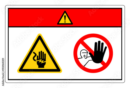 Danger Electrical Hazard Stay Away Symbol Sign ,Vector Illustration, Isolate On White Background Label. EPS10