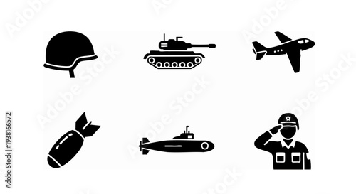 Army Weapons and Vehicles Icons