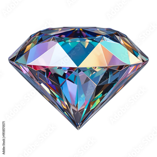 Luxury diamond gemstone isolated on dark background sparkling jewelry symbol for premium branding marketing design