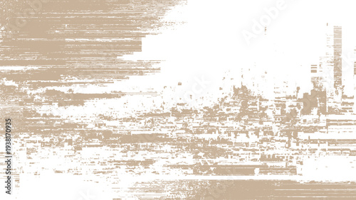 Distressed beige textured background with grunge effect and rough edges isolated on transparent