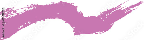 Pink abstract brush stroke on transparent background