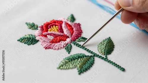 Embroidering a Rose: A Peaceful Craft Project