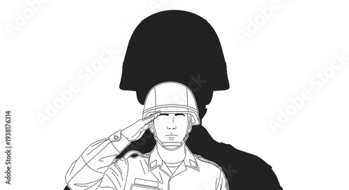 Napoleon Bonaparte Military Salute Portrait.
