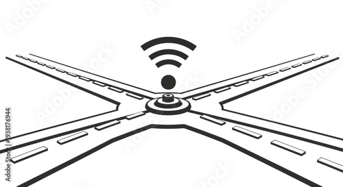 Smart Crossroads Navigating Connectivity at a Digital Intersection with Wireless Signal