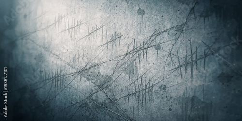 A dark blue grunge texture features a moody storm cloud pattern with smoke and fog over an old marble surface