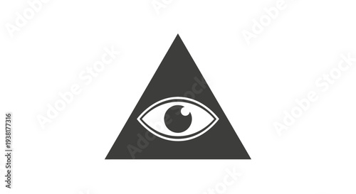All seeing eye in triangle symbol.