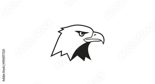 American Bald Eagle Head Illustration.