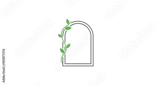 Arch with green leafy vine.