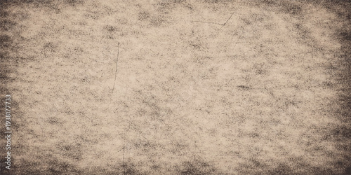 A worn sheet of vintage parchment displays a stained grunge paper texture with aged brown tones and an antique beige pattern, perfect for a blank retro design background