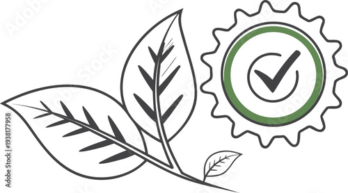 Carbon Neutral Minimal Badge Icon Vector Illustration