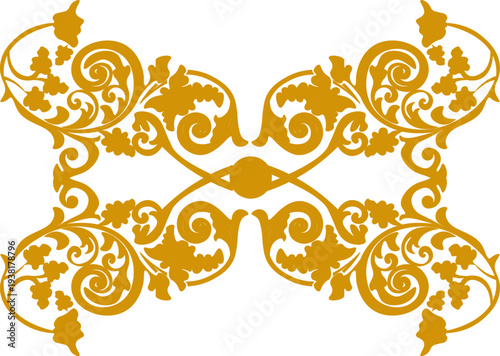 Floral pattern. wood carving pattern