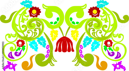 Floral pattern. wood carving pattern