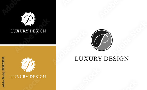 Elegant premier letter P logo icon vector luxury monogram emblem design for premium brand identity corporate business badge symbol isolated
