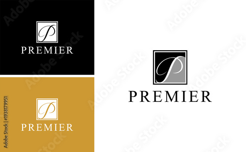 Elegant premier letter P logo icon vector luxury monogram emblem design for premium brand identity corporate business badge symbol isolated
