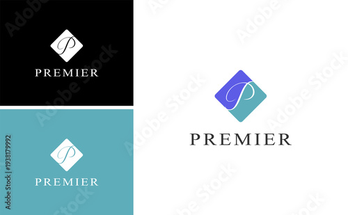 Elegant premier letter P logo icon vector luxury monogram emblem design for premium brand identity corporate business badge symbol isolated