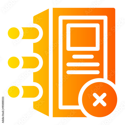 delete gradient icon