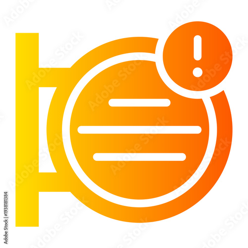 warning gradient icon