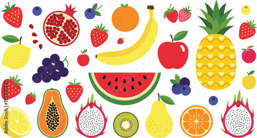 Bountiful Fresh Fruit and Tropical Variety Set Featuring Pineapple Dragon Fruit Pomegranate and Berries