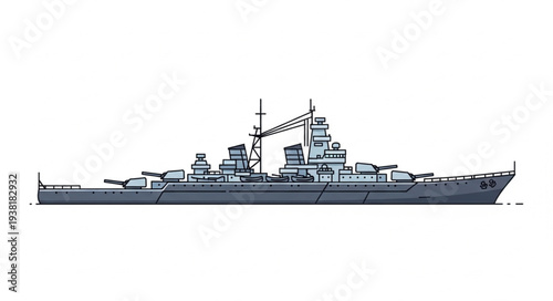 Navy Warship Ship Vessel Cruiser.