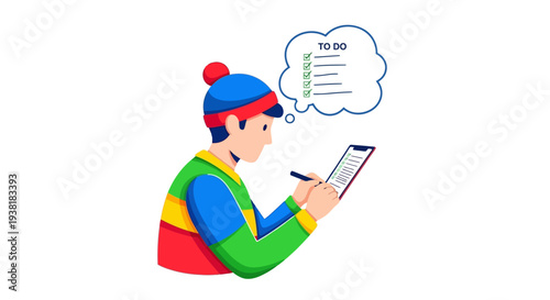 Guy checking off items on digital to-do list tablet