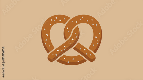 A Deliciously Baked Pretzel with a Classic Knot Shape.