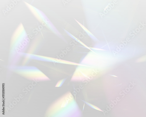 Neon rainbow prism scatters crystal diamond light across glass glitter under sun rays. PNG vector lens captures sparkle with bright glare and radiant flare effect. Sunlight forms a vivid ray.