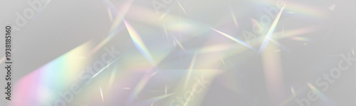 Diamond crystal prism reflects rainbow neon light on glass glitter beneath sun rays. PNG vector lens records sparkle with vivid glare and luminous flare effect. Sunlight shapes a bright ray.