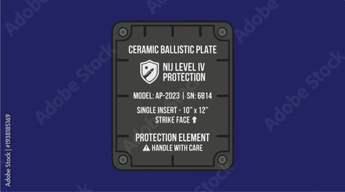 Ceramic Ballistic Plate NIJ Level IV Protection.