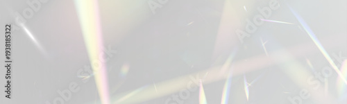 Crystal rainbow prism refracts neon diamond light through glass glitter beside sun rays. PNG vector lens reveals sparkle with glowing glare and cinematic flare effect. Sunlight spreads as a ray.