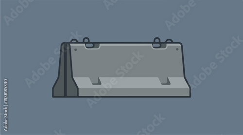 Concrete Jersey Barrier for Traffic Control and Safety.