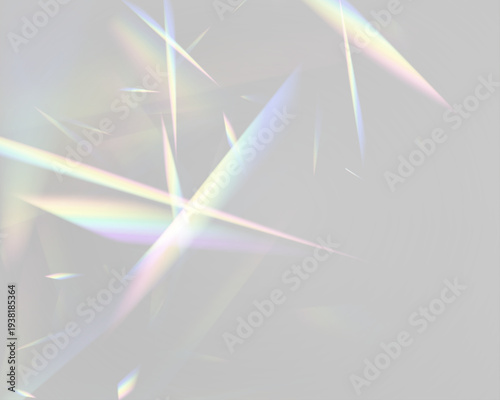 Rainbow neon prism channels crystal diamond light across glass glitter in sun rays. PNG vector lens captures sparkle beside sharp glare and radiant flare effect. Sunlight becomes a glowing ray.