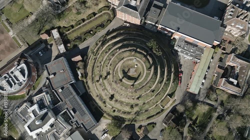 Marlborough Mound Birds-Eye-View Wiltshire UK Historic College Aerial Overhead