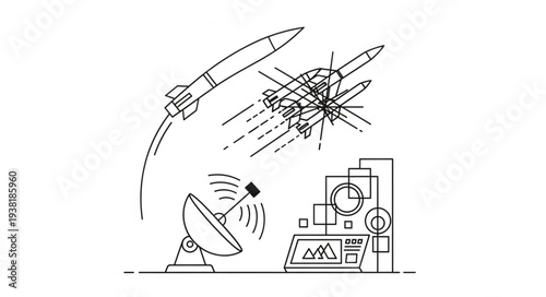 Satellite Communication System Illustration.