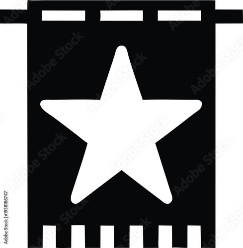 Star Banner Icon Favorite Symbol Quality Mark Badge Graphic Design Element