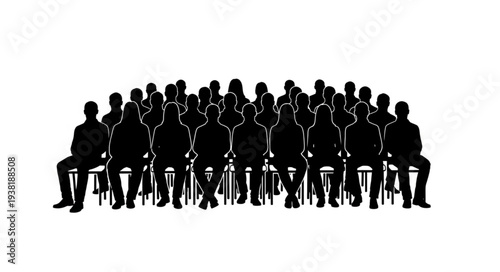 Silhouette of Orchestra Musicians Playing.