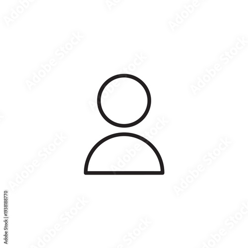 Simple User Profile Avatar Icon Person Outline Account UI Vector