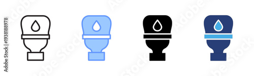 Gallon icon set multiple style collection