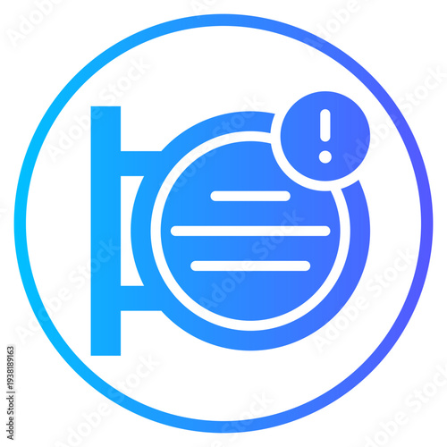 warning gradient icon