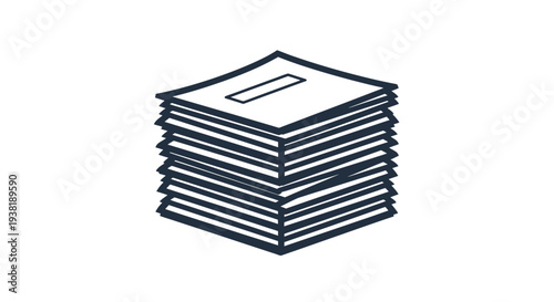 Stack of papers with slot.