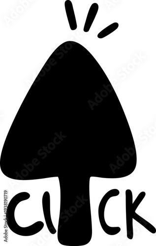 Click Icon - Mouse Cursor Click Button Symbol Filled