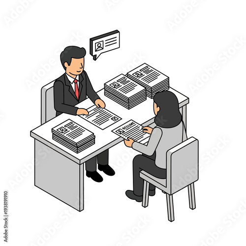 Business meeting with documents and paperwork being reviewed.